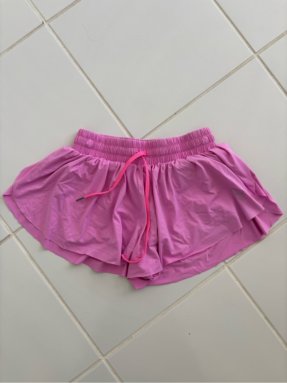 Amazon Essentials Pink Layered Athletic Shorts